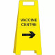 Covid Vaccine Centre Freestanding Sign With Arrow