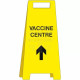 Covid Vaccine Centre Freestanding Sign With Arrow