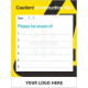 Custom Caution Construction Site Sign  900mm x 1200mm