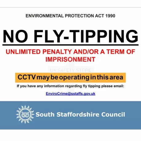 Custom No Fly Tipping Sign Printing