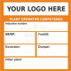 Custom Plant Operator Competence Sticker