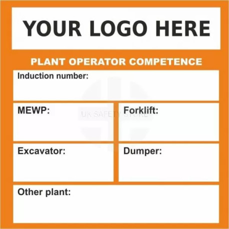 Custom Plant Operator Competence Sticker