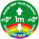 Custom Please Keep Your Distance 1 Metre School Floor Graphic Sign