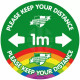 Custom Please Keep Your Distance 1 Metre School Floor Graphic Sign