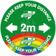 Custom Please Keep Your Distance 2 Metres School Floor Graphic Sign
