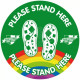 Custom Please Stand Here School Floor Graphic Sign