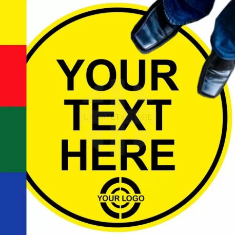 Custom Printed Round Floor Graphic Sticker Sign