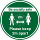 Custom Printed Round Floor Graphic Sticker Sign