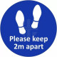 Custom Printed Round Floor Graphic Sticker Sign