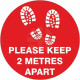 Custom Printed Round Floor Graphic Sticker Sign