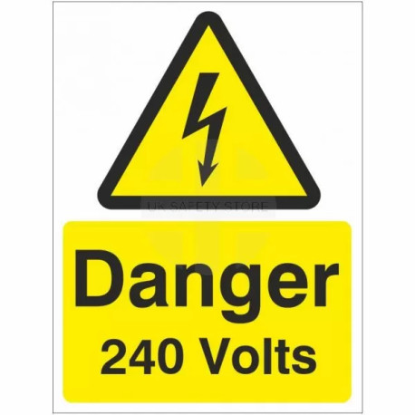 Danger 240 volts Safety Sign