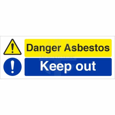 Danger Asbestos Keep Out Sign - Landscape