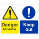 Danger Asbestos Keep Out Sign - Portrait Messages