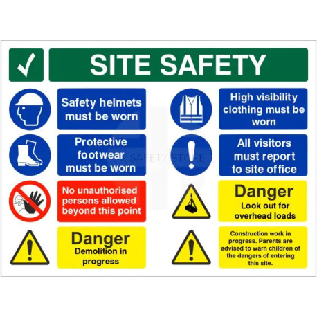 Danger Demolition In Progress Multi Message Safety Board