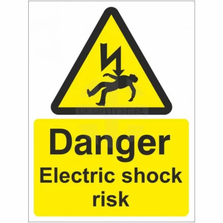 Danger Electric Shock Risk Safety Sign