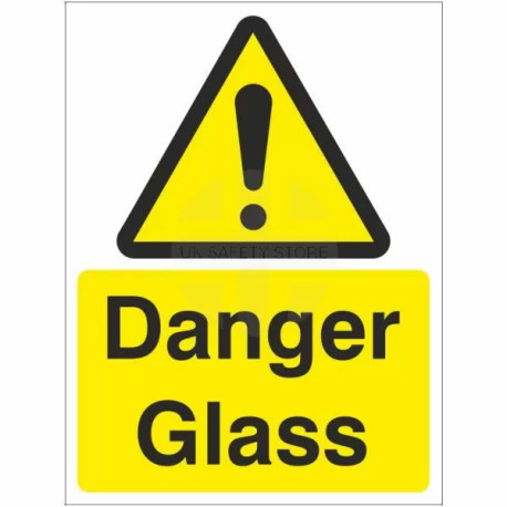 Danger Glass Sign Or Sticker