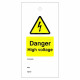 Danger High Voltage Warning Tags