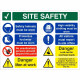 Danger Men At Work Multi Message Safety Board