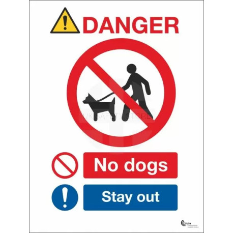 Danger No Dogs Sign - Stay Out