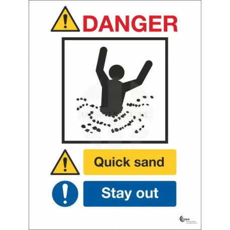 Danger Quicksand Sign - Stay Away