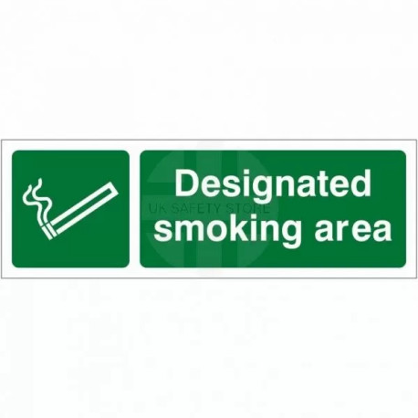Designated Smoking Area Sign