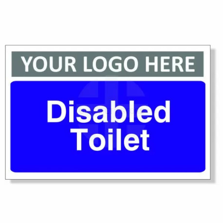 Disabled Toilet Custom Logo Door Sign