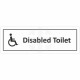 Disabled Toilets Door Sign With Symbol
