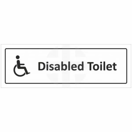 Disabled Toilets Door Sign With Symbol