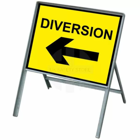 Diversion (Arrow Left) Temporary Traffic Sign