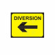 Diversion (Arrow Left) Temporary Traffic Sign