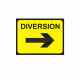 Diversion Right Arrow - Traffic Sign - 1050W mm x 750Hmm