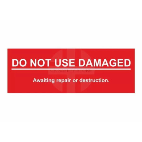 Do Not Use Damaged Scaffolding Tags 200W X 70Hmm Rigid Plastic W/Drill Holes Pack Of 10