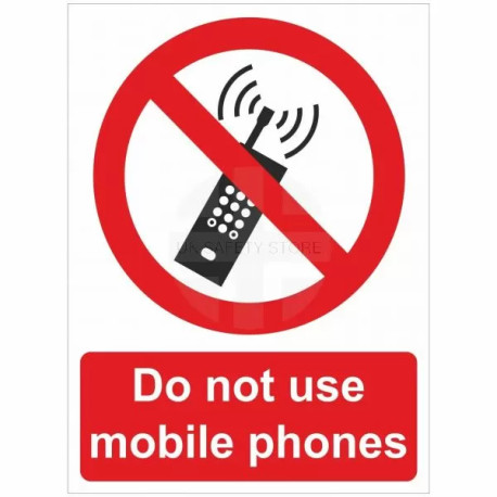 Do Not Use Mobile Phones Sign