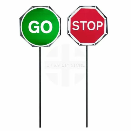 Double Sided Metal Stop-Go Lollypop Sign