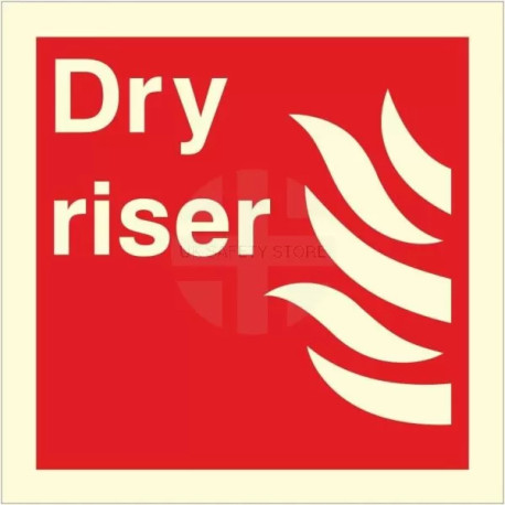 Dry Riser Glow In Dark Sign
