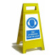 Ear Protection Must Be Worn Custom Made A Board Freestanding Sign 600mm