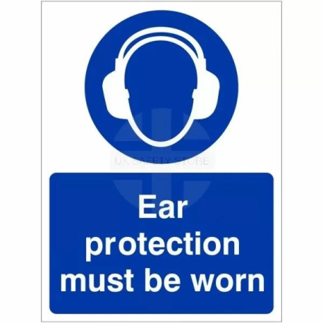 Ear Protection Must Be Worn Sign