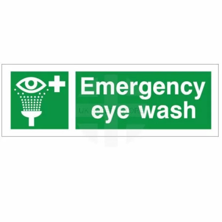 Emergency Eye Wash Safety Sign