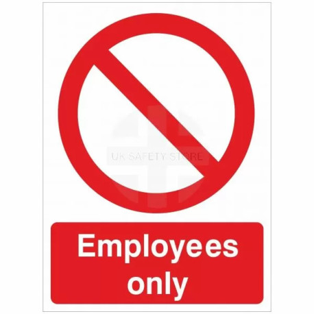 Employees Only Sign - 150w x 200h