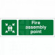Fire Assembly Point Sign 600W x 200Hmm - Rigid Plastic