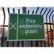 Fire Assembly Point Traffic Sign - Composite Board