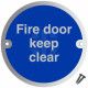 Fire Door Keep Clear Aluminium Door Sign