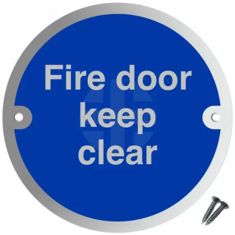 Fire Door Keep Clear Aluminium Door Sign