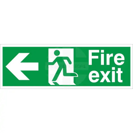 Fire Exit Arrow Left Sign