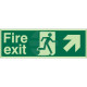 Fire Exit Arrow Up Right Sign