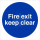 Fire Exit Keep Clear Door Sign