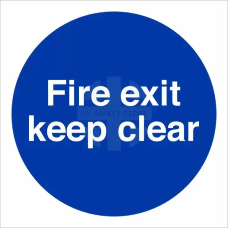 Fire Exit Keep Clear Door Sign