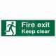 Fire Exit Keep Clear Sign
