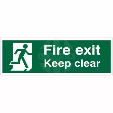 Fire Exit Keep Clear Sign