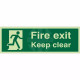 Fire Exit Keep Clear Sign